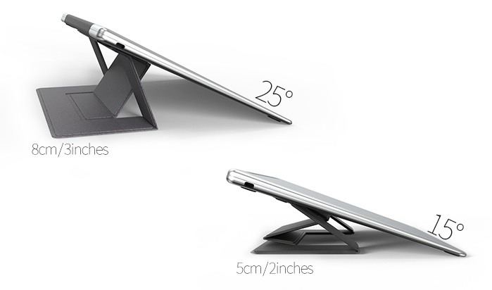 Adjustable laptop stand comes with two most needed angles